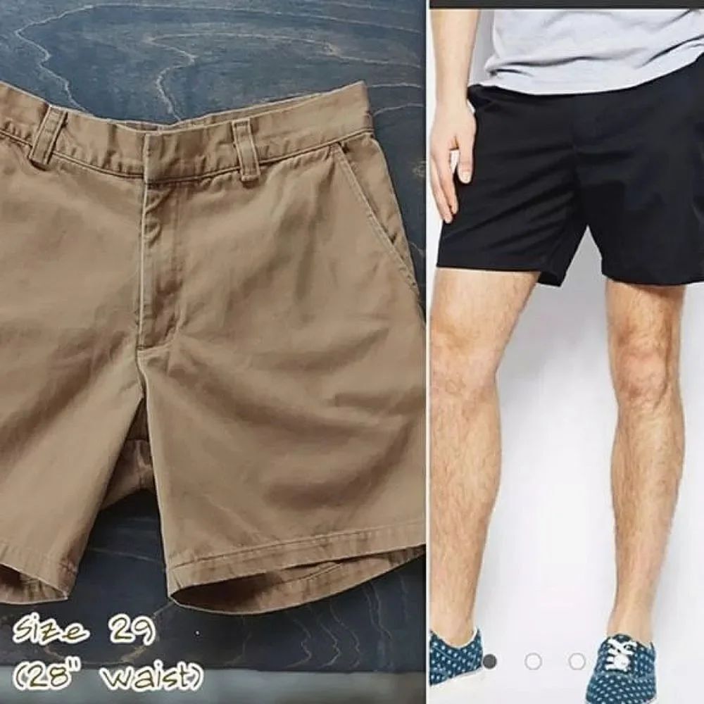 AA camel brown cotton twill Chino Shorts size 29
